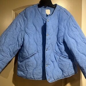 H&M blue puffer coat